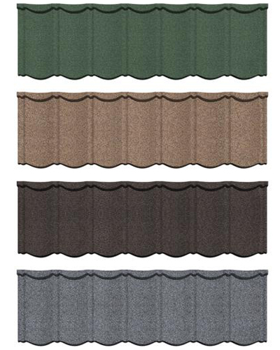 1340mm x 420mm Taş Kaplı Metal kiremit Zin Geleneksel Bond kiremit Topluluklar için