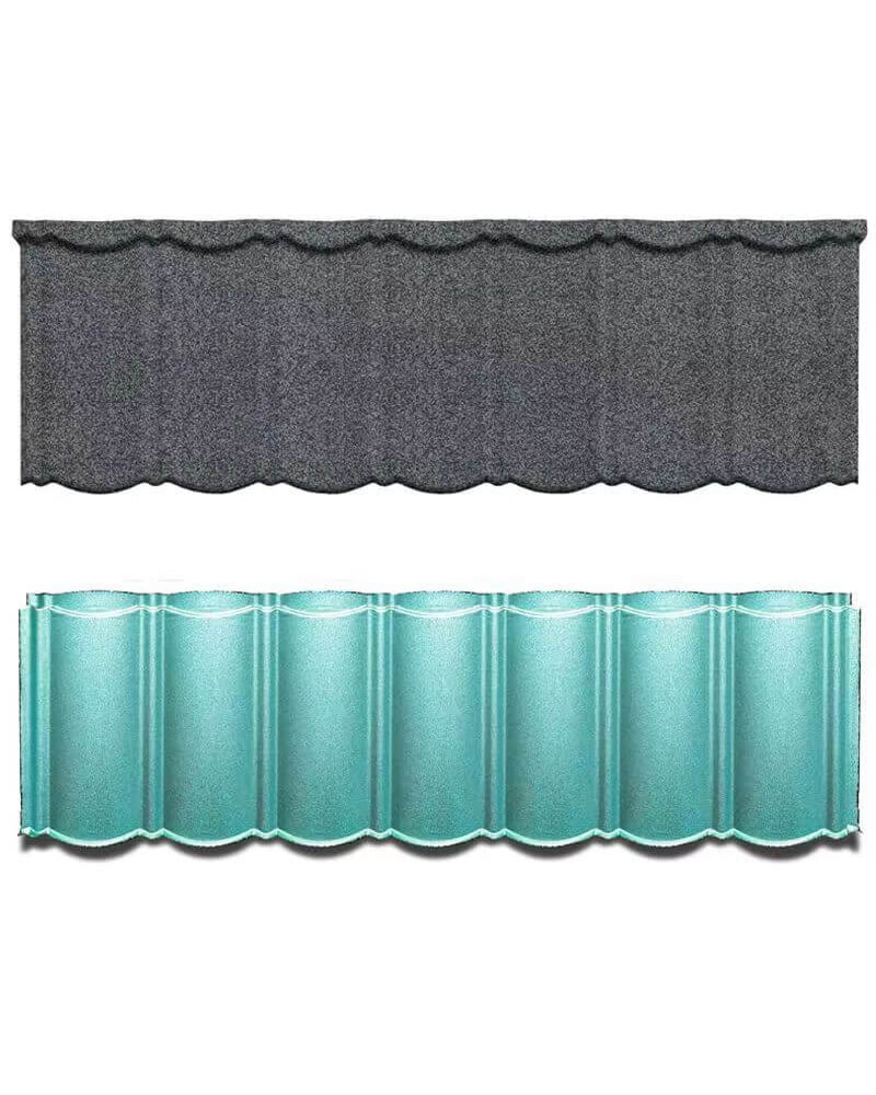 1340mm x 420mm Taş Kaplı Metal kiremit Zin Geleneksel Bond kiremit Topluluklar için